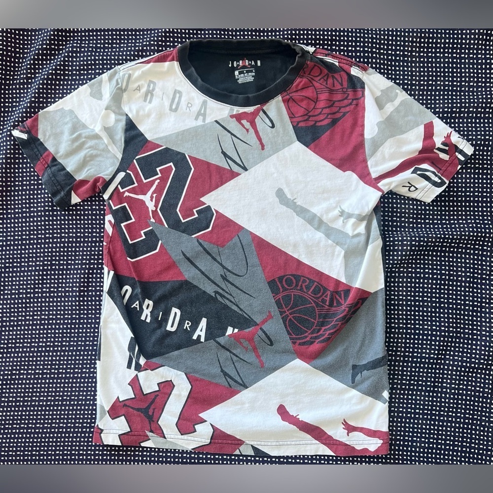 Nike Air Jordan Vintage Print-All-Over Youth Basketball T-shirt